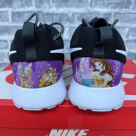 Nike Roshe One Black Beauty &amp; the Beast Custom 544994-002 Womens‎ Size 10 New