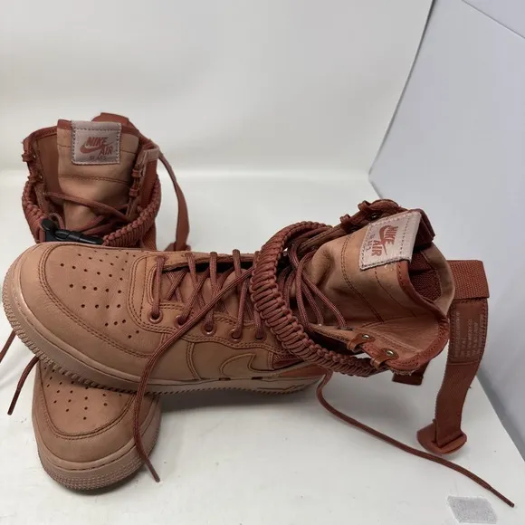 Nike SF Air Force 1 Boot Shoes Men Size 9 Womens 11 (864024-204) Dusty Peach