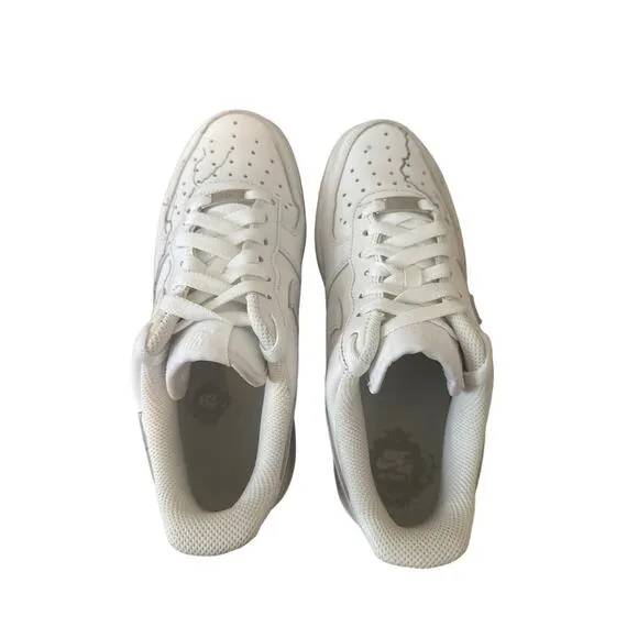 Nike Shoes Air Force 1 AF! White Custom Lightning Sneakers Size Women's 6.5