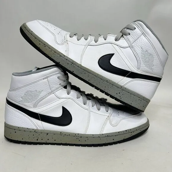 Nike Shoes Air Jordan 1 Mid Retro “White Cement” 2024