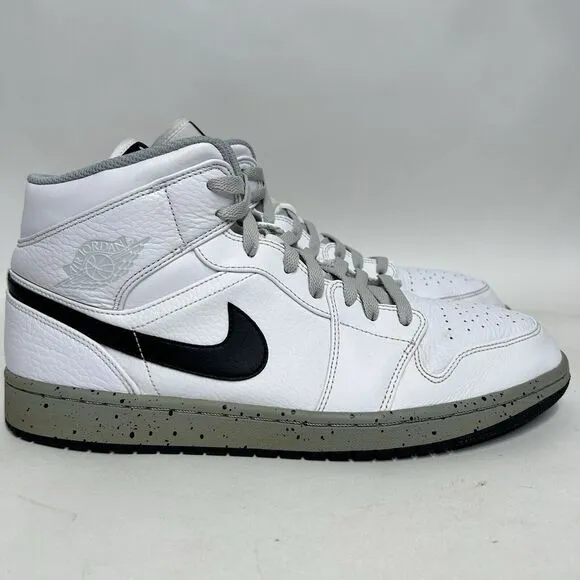 Nike Shoes Air Jordan 1 Mid Retro “White Cement” 2024