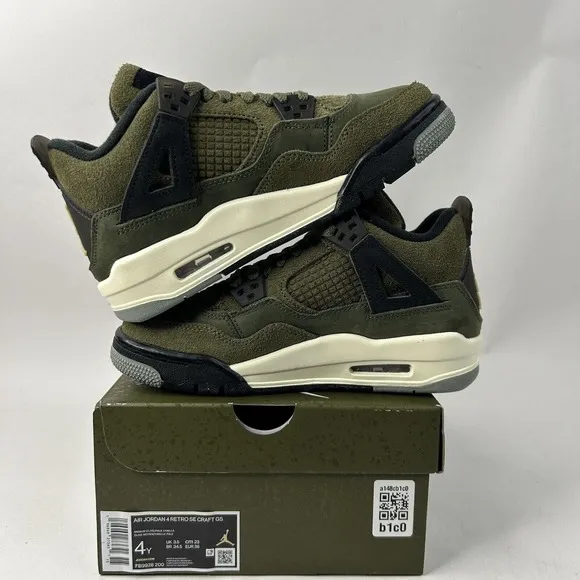 Nike Shoes Air Jordan 4 Retro GS SE Craft “Olive Green” 2024
