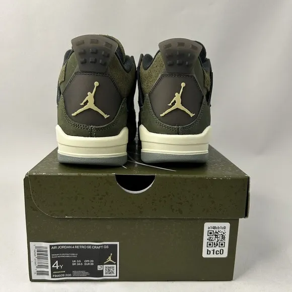 Nike Shoes Air Jordan 4 Retro GS SE Craft “Olive Green” 2024