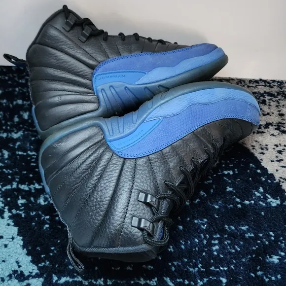 Nike Shoes Youth 5.5 Womens 7 Air Jordan 12 Retro Black Game Royal 153265-014