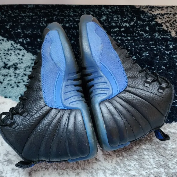 Nike Shoes Youth 5.5 Womens 7 Air Jordan 12 Retro Black Game Royal 153265-014