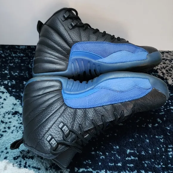 Nike Shoes Youth 5.5 Womens 7 Air Jordan 12 Retro Black Game Royal 153265-014