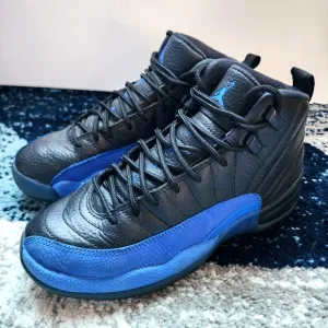 Nike Shoes Youth 5.5 Womens 7 Air Jordan 12 Retro Black Game Royal 153265-014