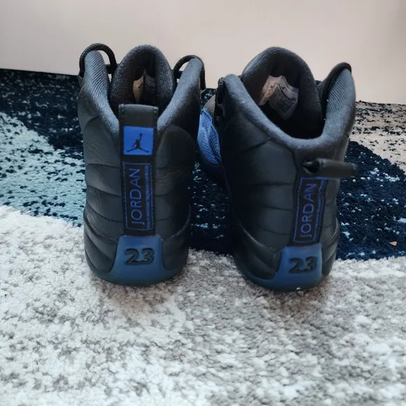 Nike Shoes Youth 5.5 Womens 7 Air Jordan 12 Retro Black Game Royal 153265-014