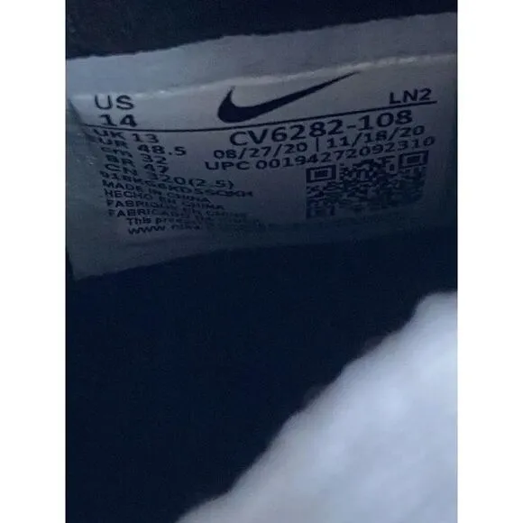 Nike Vapor Edge Elite 360 Flyknit Football Cleats White CV6282-108 Men’s Sz 14