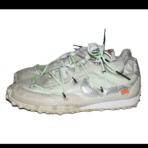 Nike Waffle Racer X Off-White White Electric Green CD8180-100 Mens Size 10.5