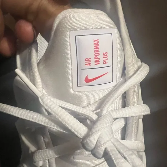 Nike White and Blue Athletic Shoes with VaporMax Plus University Blue