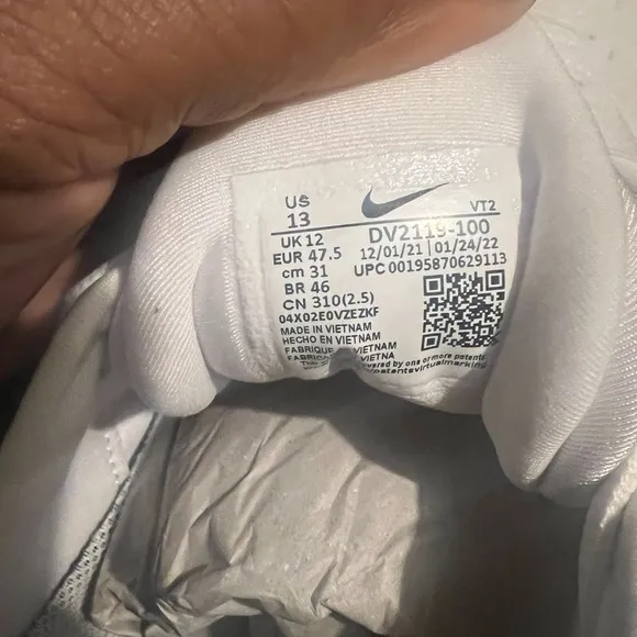 Nike White and Blue Athletic Shoes with VaporMax Plus University Blue