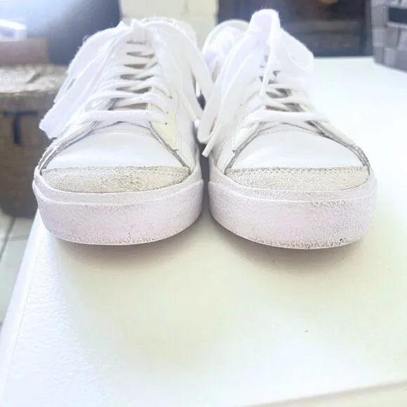 Nike Women's White Blazer Low Platform Shoes Size 5.5