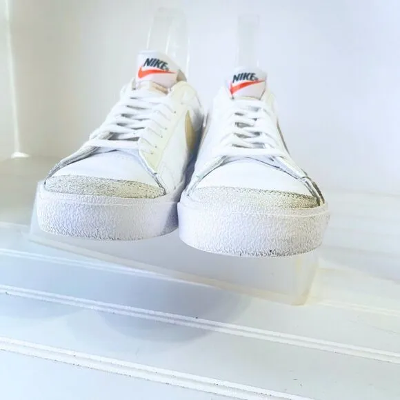 Nike Women's White Blazer Low Platform Shoes Size 5.5