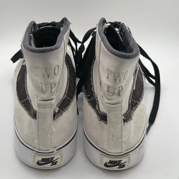 Nike Zoom Blazer SB Canvas Sail Black White Gum &quot;Two Up&quot; 647565-107 Men's 11