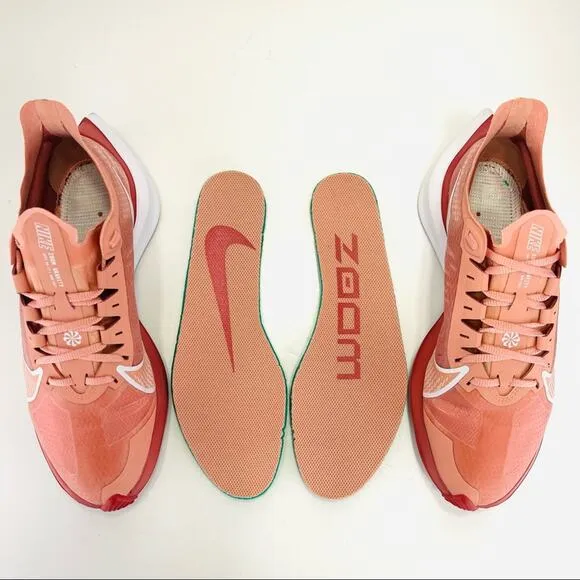 NIKE ZOOM GRAVITY ORANG AND WHITE RUNNING SHOES ATHLEISURE SNEAKERS
