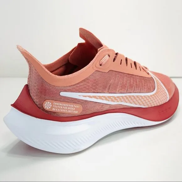 NIKE ZOOM GRAVITY ORANG AND WHITE RUNNING SHOES ATHLEISURE SNEAKERS