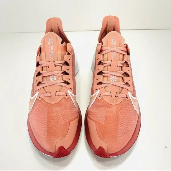 NIKE ZOOM GRAVITY ORANG AND WHITE RUNNING SHOES ATHLEISURE SNEAKERS