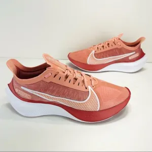 NIKE ZOOM GRAVITY ORANG AND WHITE RUNNING SHOES ATHLEISURE SNEAKERS