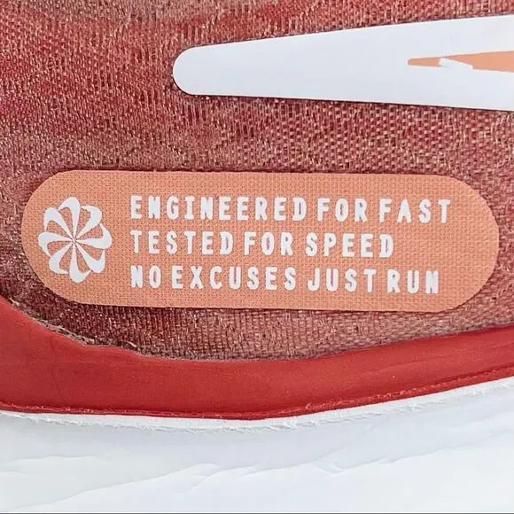 NIKE ZOOM GRAVITY ORANG AND WHITE RUNNING SHOES ATHLEISURE SNEAKERS