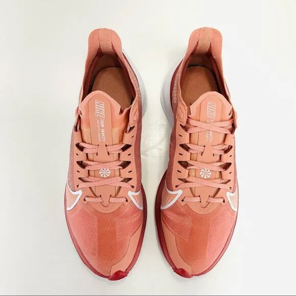 NIKE ZOOM GRAVITY ORANG AND WHITE RUNNING SHOES ATHLEISURE SNEAKERS
