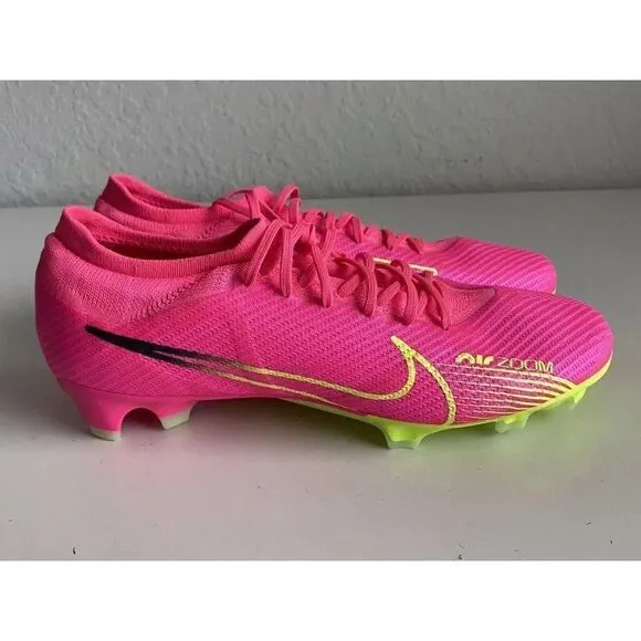 Nike Zoom Mercurial Vapor 15 Pro FG Soccer Cleats Pink DJ5603-605 Men’s Size 13
