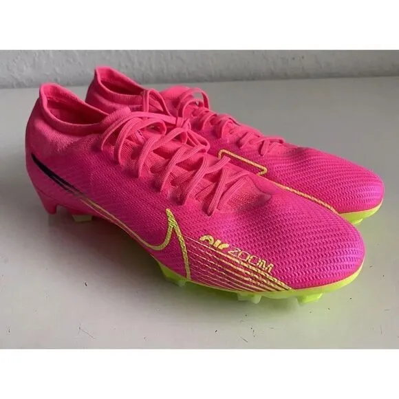 Nike Zoom Mercurial Vapor 15 Pro FG Soccer Cleats Pink DJ5603-605 Men’s Size 13