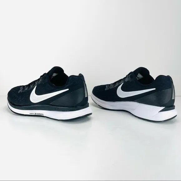 NIKE ZOOM PEGASUS 34 BLACK AND WHITE RUNNING SHOES / ATHLEISURE SNEAKERS