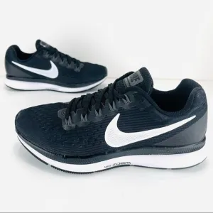 NIKE ZOOM PEGASUS 34 BLACK AND WHITE RUNNING SHOES / ATHLEISURE SNEAKERS