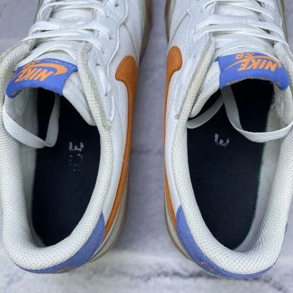 Nike‎ Zoom Womens Size 9 Pogo Plus Premium SB White Mandarin Gum FB2812-100