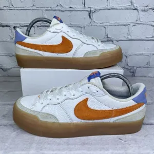 Nike‎ Zoom Womens Size 9 Pogo Plus Premium SB White Mandarin Gum FB2812-100