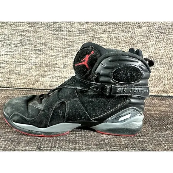 Nike Air Jordan 8 VIII Retro Bred Black Cement 305381-022 Mens Size 9