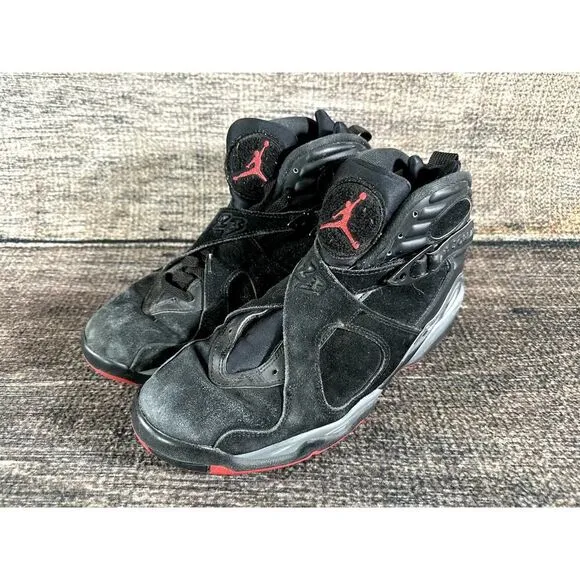 Nike Air Jordan 8 VIII Retro Bred Black Cement 305381-022 Mens Size 9