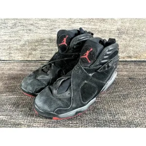 Nike Air Jordan 8 VIII Retro Bred Black Cement 305381-022 Mens Size 9