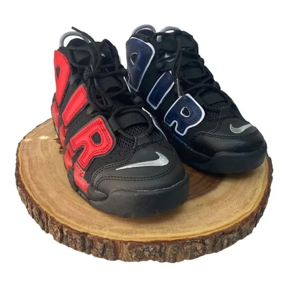 Nike Air More Uptempo '96 GS Retro Shoes Black Red Youth size 4Y / Womens 5.5