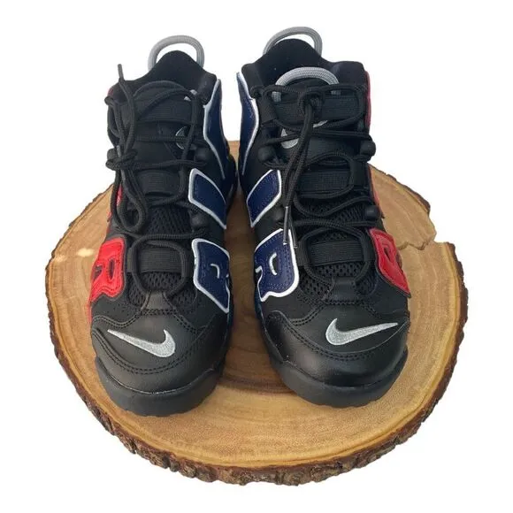 Nike Air More Uptempo '96 GS Retro Shoes Black Red Youth size 4Y / Womens 5.5