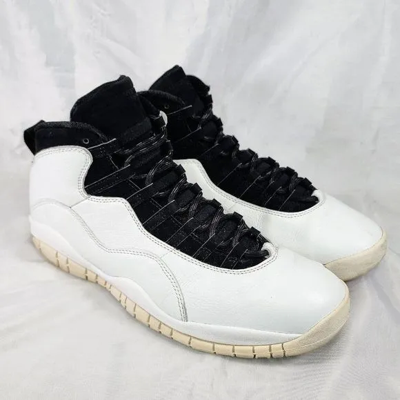 Nike Air Jordan 10 Retro Im Back Shoes 310805-104 White Classic‎ Men's Size 13