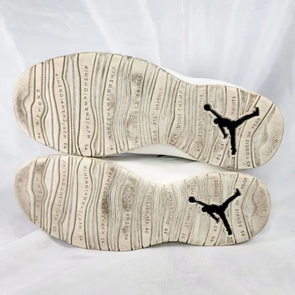 Nike Air Jordan 10 Retro Im Back Shoes 310805-104 White Classic‎ Men's Size 13
