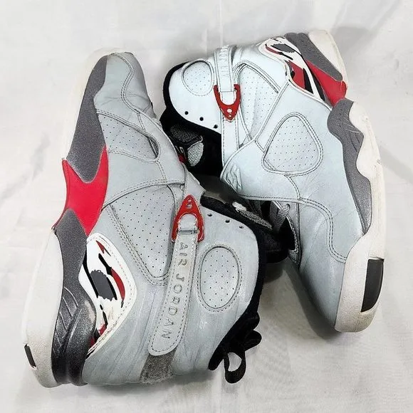 Nike Air Jordan 8 Retro‎ Reflections Of Champion Shoes Silver CL4073-001 Sz 10.5