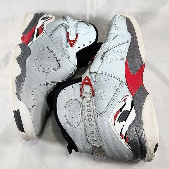 Nike Air Jordan 8 Retro‎ Reflections Of Champion Shoes Silver CL4073-001 Sz 10.5