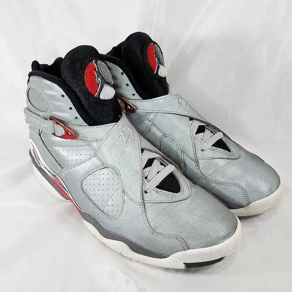 Nike Air Jordan 8 Retro‎ Reflections Of Champion Shoes Silver CL4073-001 Sz 10.5
