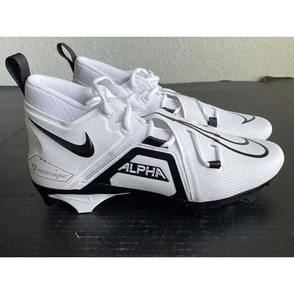Nike Alpha Menace Pro 3 Panda White Football Cleats CT6649-100 Men’s Size 11.5