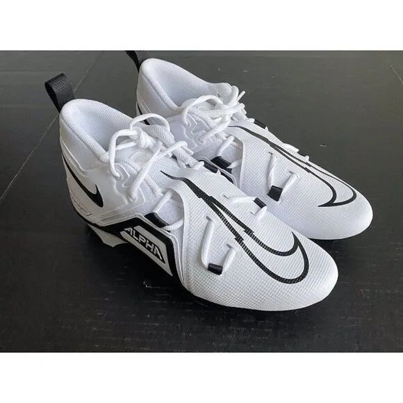 Nike Alpha Menace Pro 3 Panda White Football Cleats CT6649-100 Men’s Size 11.5