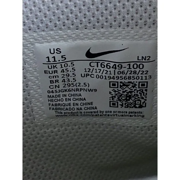 Nike Alpha Menace Pro 3 Panda White Football Cleats CT6649-100 Men’s Size 11.5