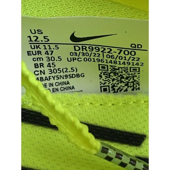 Nike ZoomX  Dragonfly Volt Mint Spikes Racing Shoes DR9922-700 Men’s Sz 12.5