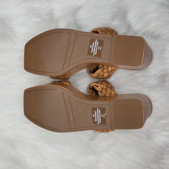 Nine West Nessie 3 Platform Wedge Heel Light Cognac
