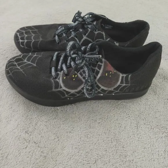 No Bull Trainer Shoes Black Custom Painted‎ Spider Man Web Halloween