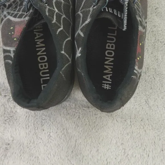 No Bull Trainer Shoes Black Custom Painted‎ Spider Man Web Halloween