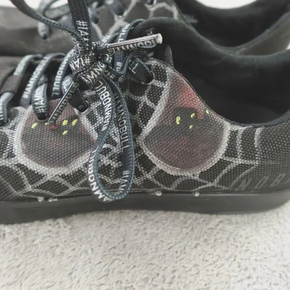 No Bull Trainer Shoes Black Custom Painted‎ Spider Man Web Halloween