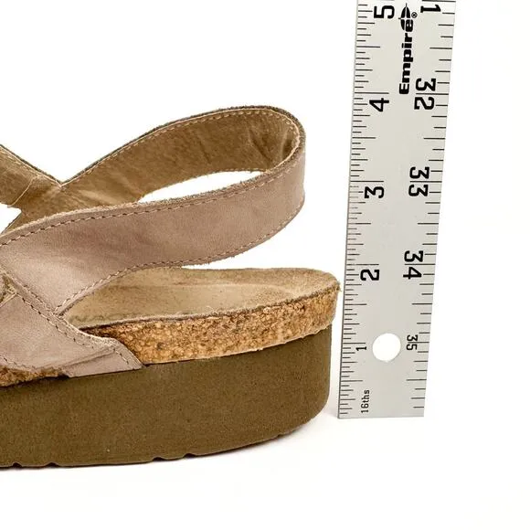 Noat Kayla Gray Suede Nubuck Leather Strappy Wedge Sandal 13 Comfort Lightweight